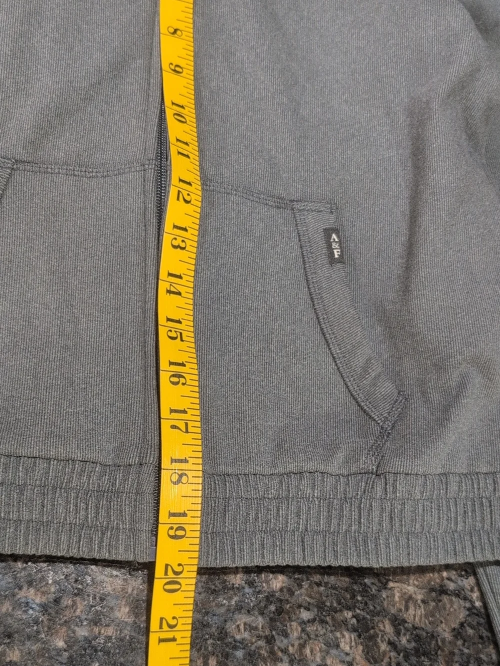 abercrombie kids Charcoal Gray Hooded Zip Jacket